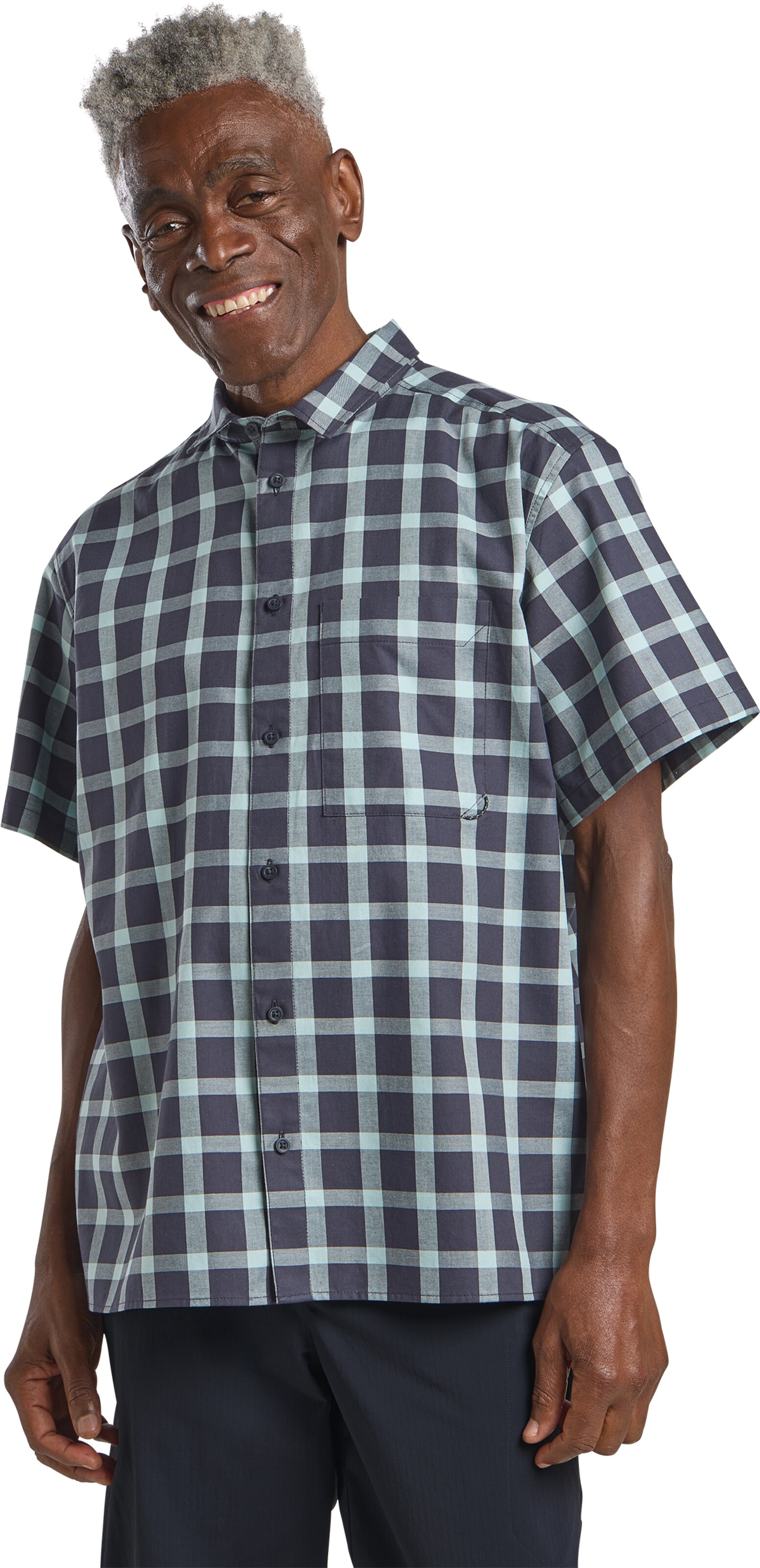 JACK WOLFSKIN Regular Fit Funktionshemd 'Planalto' in Blau: Vorderseite