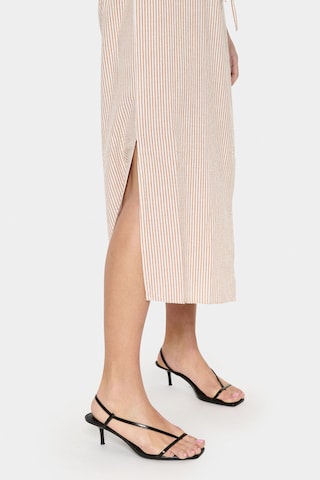 SAINT TROPEZ Shirt dress 'Kira' in Beige