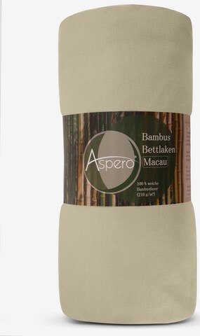 Aspero Bed Sheet 'Macau' in Beige: front