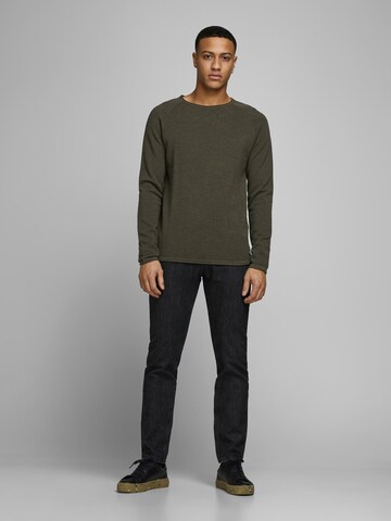 JACK & JONES Regular Fit Pullover 'Hill' in Grün