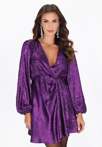 faina Cocktail Dress in Purple: front