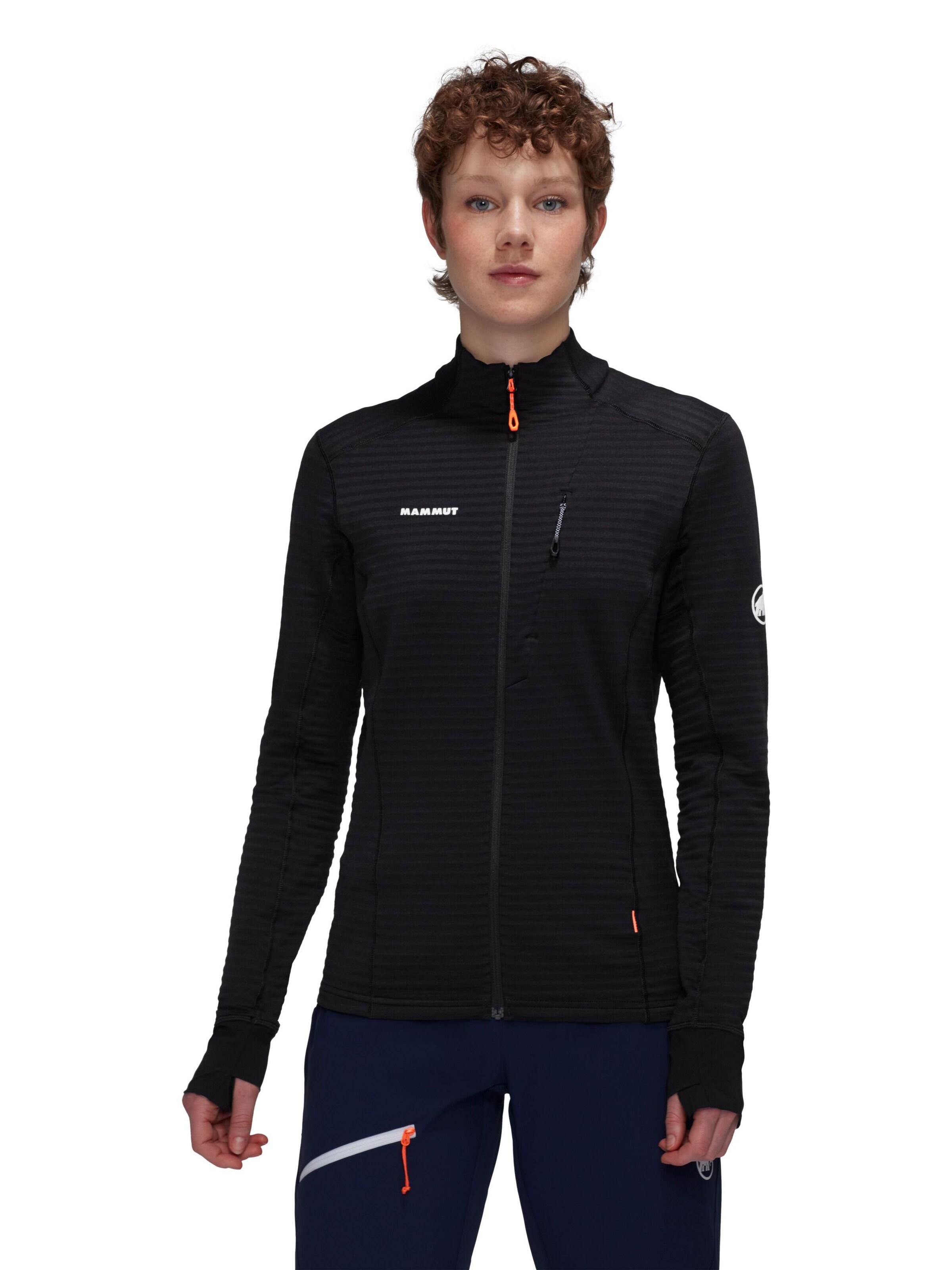 MAMMUT Funktionsfleecejacke ‘Taiss Light’ in Schwarz: Vorderseite