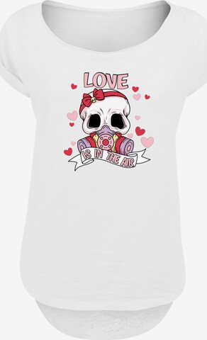 T-shirt 'Anti Valentinstag Love Is In The Air' F4NT4STIC en blanc : devant