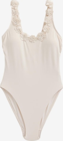 Mint Velvet Muotoileva uimapuku värissä beige: etupuoli