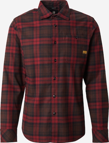 G-STAR - Slim Fit Camisa 'Bristum 2.0' em castanho: frente