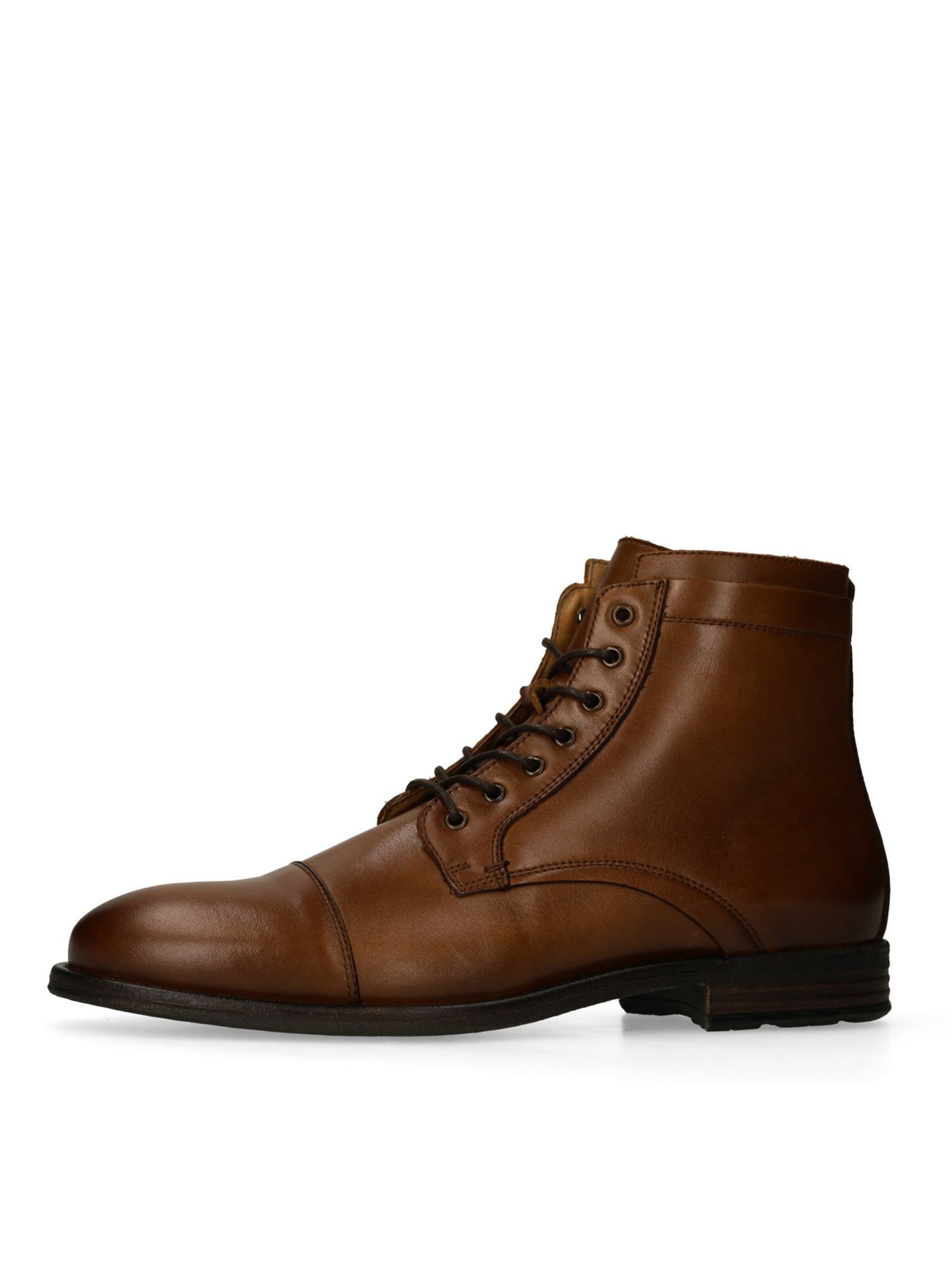 MANFIELD Lace-Up Boots in Brown: front