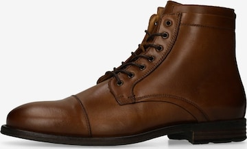 MANFIELD Lace-Up Boots in Brown: front
