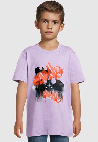 T-Shirt 'Batman - Graffiti Bats' ABSOLUTE CULT en violet : devant