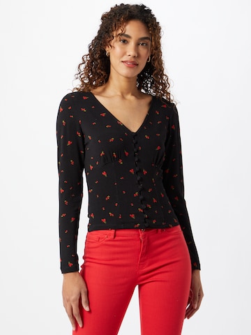 ABOUT YOU Damen - Shirts & Tops 'Lotti Shirt' in Schwarz: predná strana