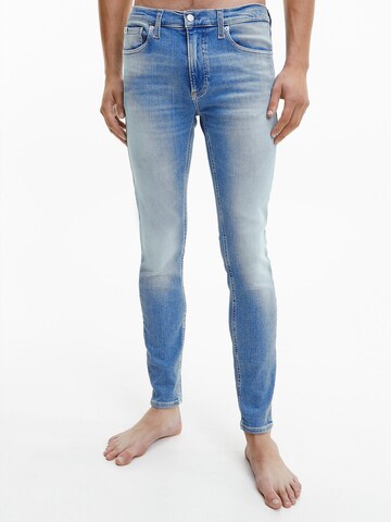 mėlyna Calvin Klein Jeans Siauras Džinsai 'SUPER SKINNY': priekis