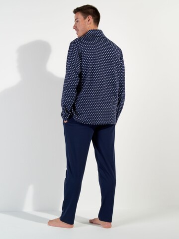 HOM Pyjama lang ' Salvador Buttoned ' in Blauw