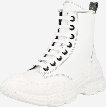 F_WD High-Top Sneakers in White: front