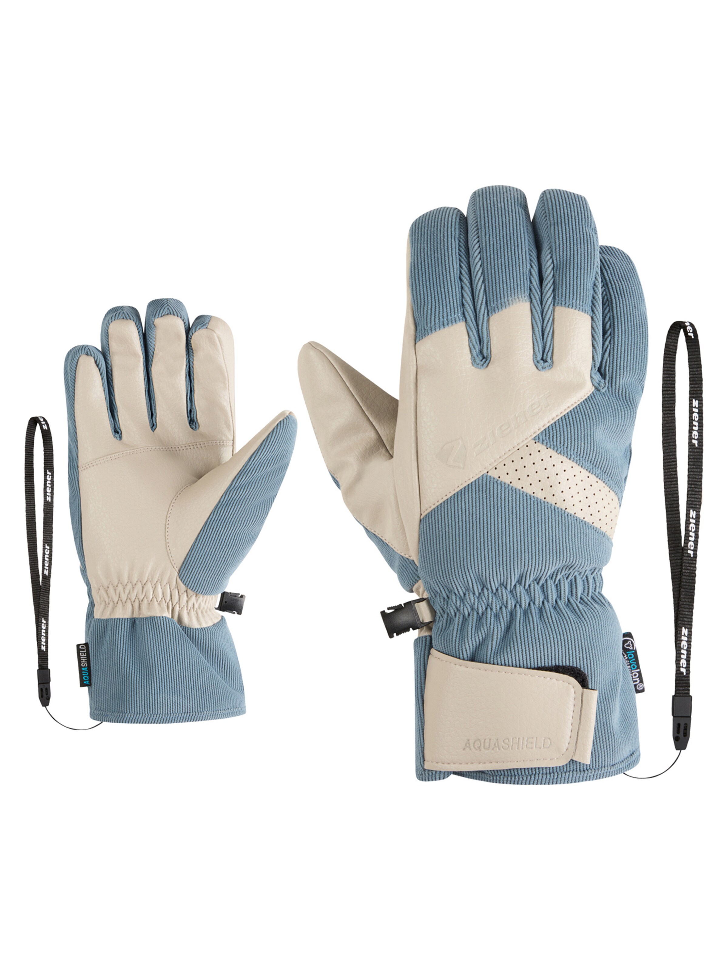 ZIENER Athletic Gloves 'Getter' in Grey: front
