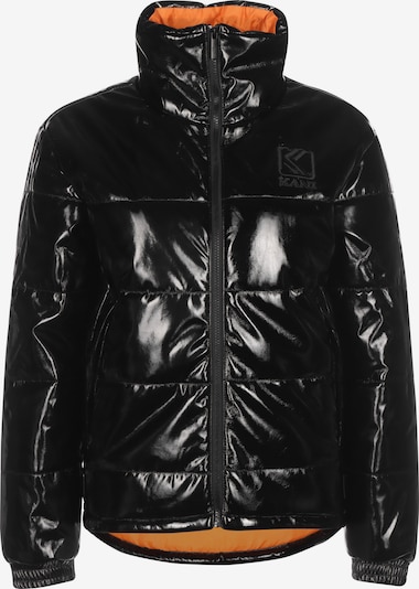 Karl Kani Veste d’hiver ' Glossy Puffer ' en noir, Vue avec produit