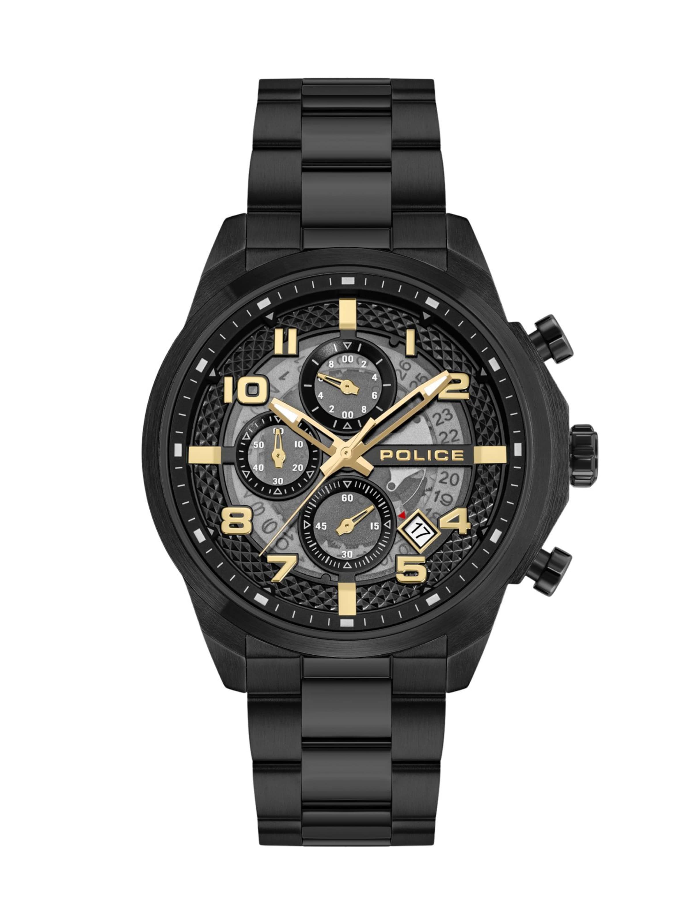 POLICE Analog Watch 'Soul Set' in Black: front