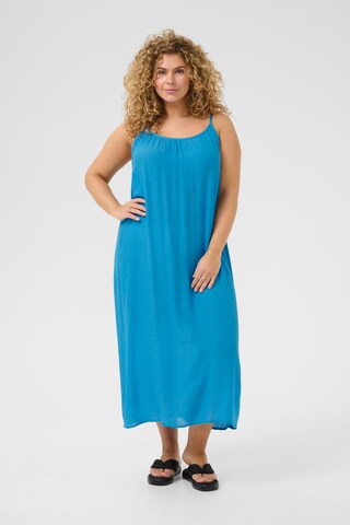 KAFFE CURVE Jurk 'Baya' in Blauw: voorkant