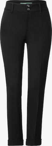Pantalon à plis STREET ONE en noir : devant