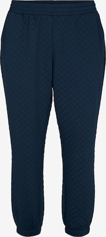 Zizzi Tapered Trousers 'Mamila' in Blue: front