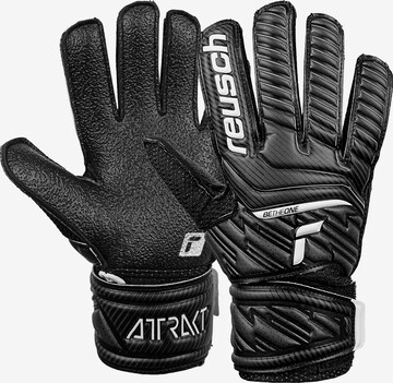 REUSCH Athletic Gloves 'Attrakt Resist' in Black: front