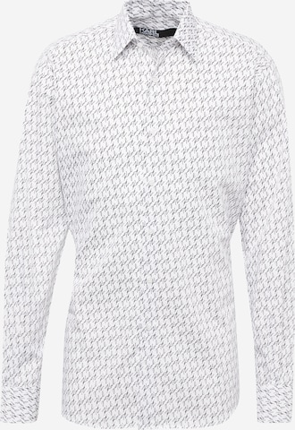 Karl LagerfeldRegular Fit Košulja - bijela boja: prednji dio