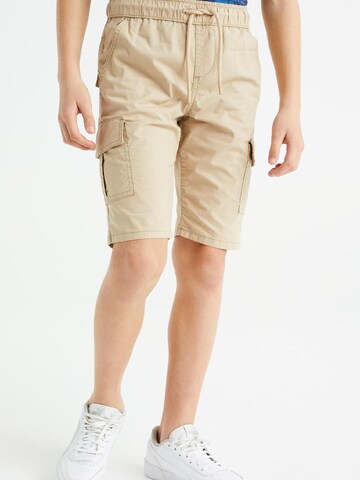 WE Fashion Regular Pants in Beige: front