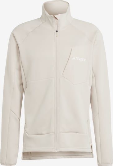 Jachetă  fleece funcțională 'Xperior Medium Fleece ' ADIDAS TERREX pe ecru / alb, Vizualizare produs