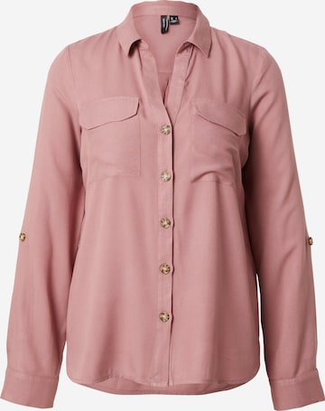VERO MODA Blouse 'BUMPY' in Pink: front