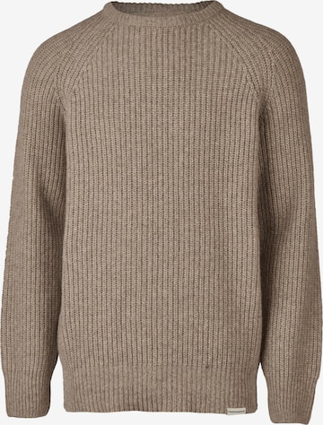 Cleptomanicx Sweater 'Crewneck Ribber' in Beige: front
