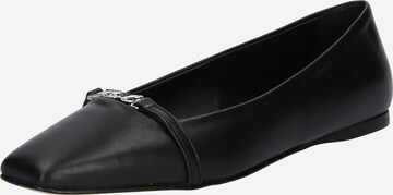 Karl Lagerfeld Ballet Flats in Black: front