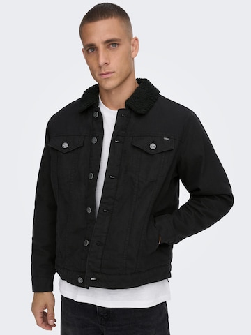 Veste mi-saison 'LOUIS' Only & Sons en noir