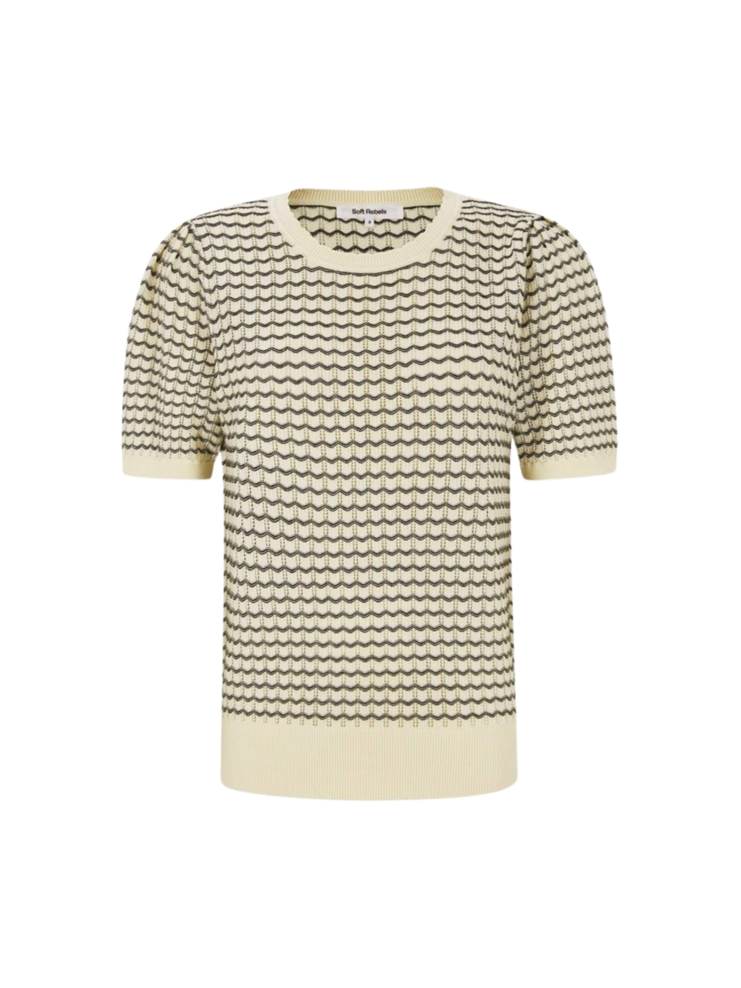 Soft Rebels Svetr ' SRMayan ' – šedá: přední strana