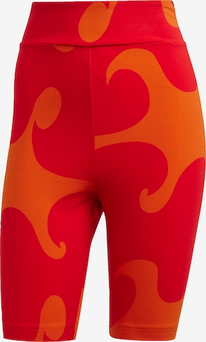 ADIDAS SPORTSWEAR Skinny Sporthose 'Marimekko Rib Knee ' in Orange: predná strana