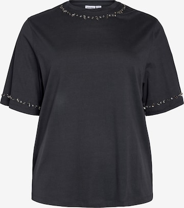 Noisy may T-Shirt 'NMSPARKEL' in Schwarz: Vorderseite