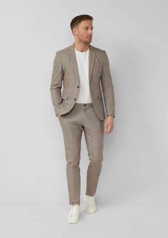 Coupe slim Pantalon ' S.OPURE ' s.Oliver en marron : devant