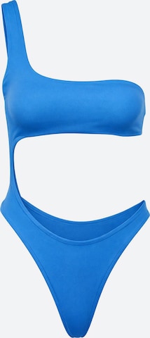 Kalaia Bandeau Bikini 'Trikini' in Blau: Vorderseite