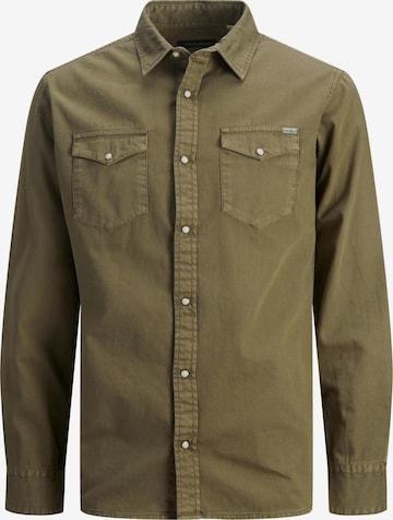 JACK & JONES Regular fit Button Up Shirt 'Sheridan' in Green: front