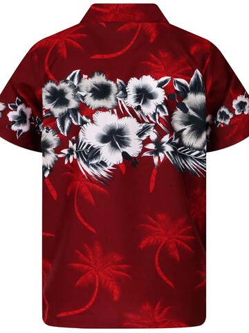 Camicia da donna 'Flower Chest' di King Kameha in rosso