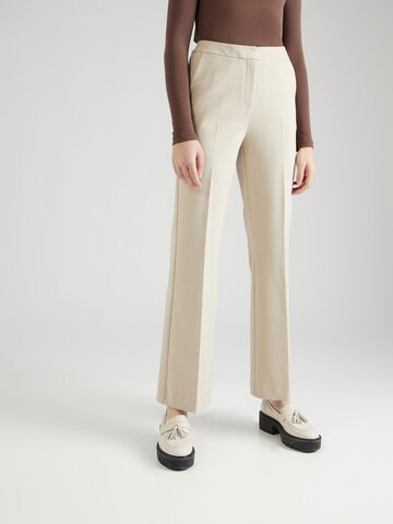 COMMA Wide leg Broek in Beige: voorkant