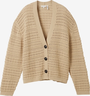 TOM TAILOR Knit Cardigan in Beige: front