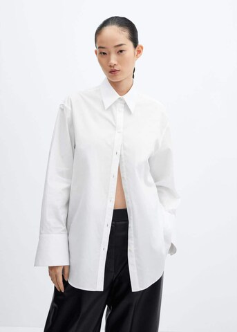 MANGO Blouse 'VALEN' in Wit: voorkant