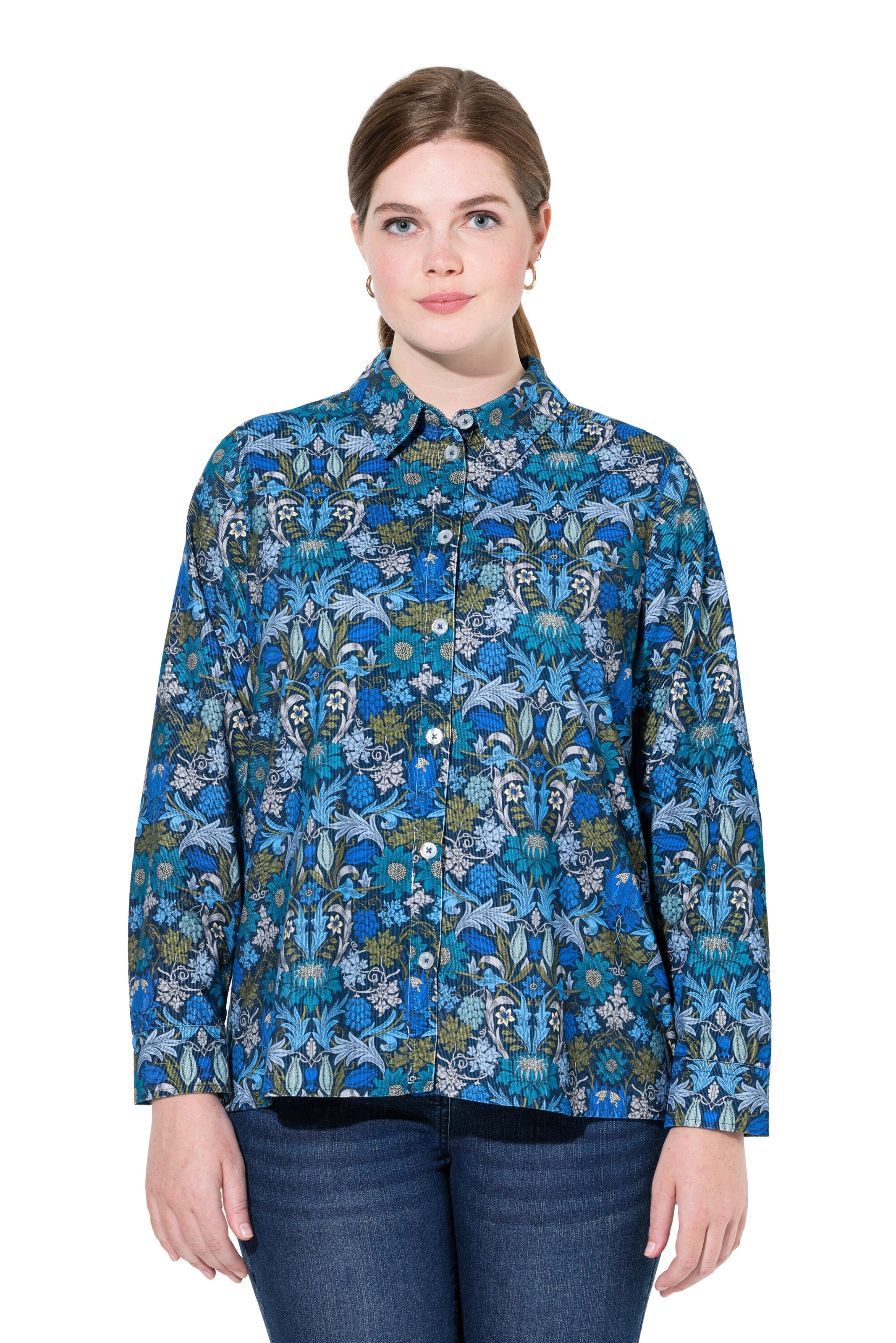Ulla Popken Bluse in Blau: Vorderseite