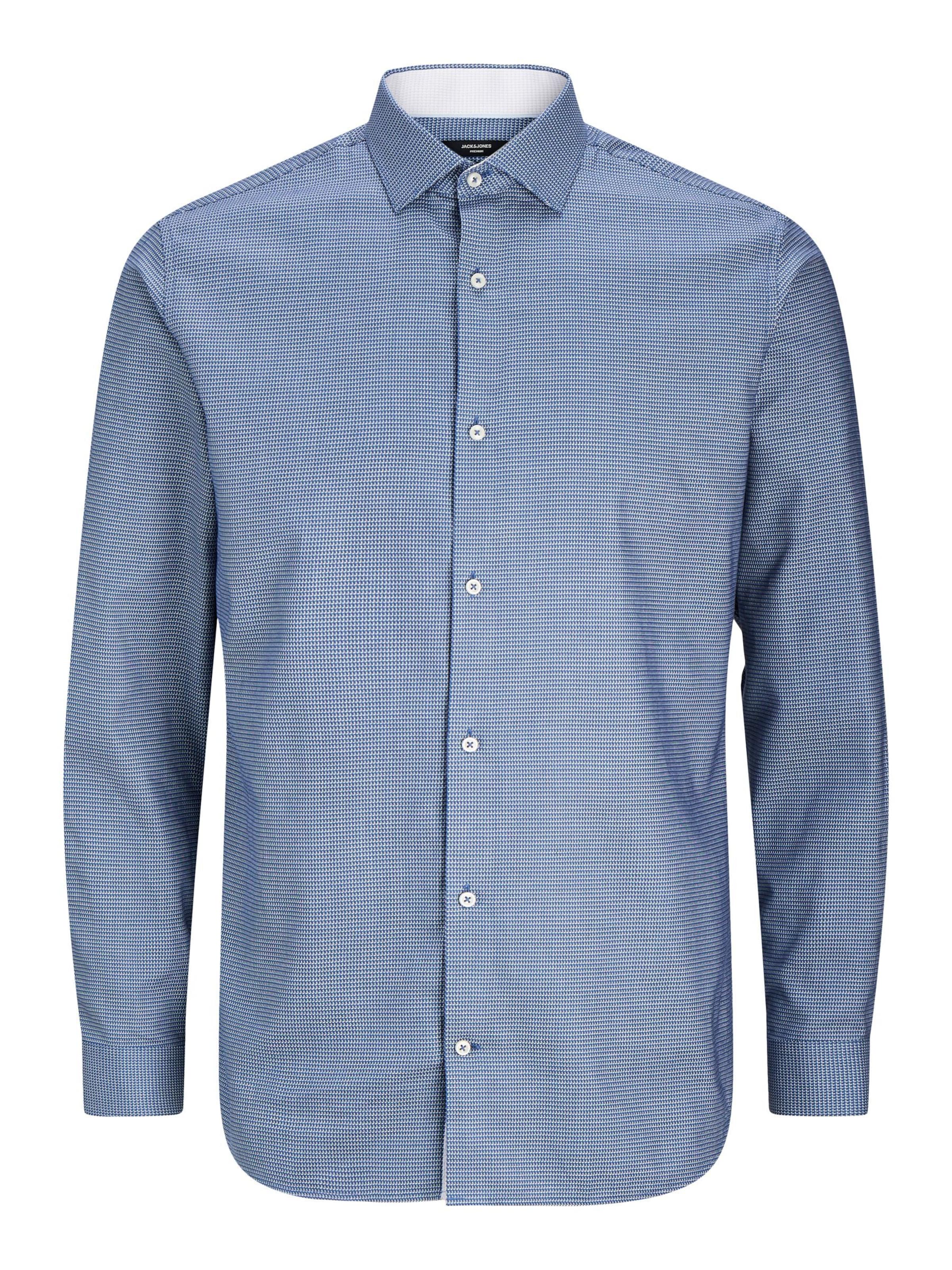 JACK & JONES Slim Fit Skjorte 'JPRBLParker' i blå: forside