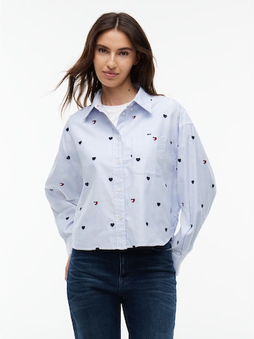 Tommy Jeans Blúzka - Modrá: predná strana