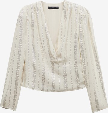 MANGO Blouse 'AMALIA' in Beige: voorkant