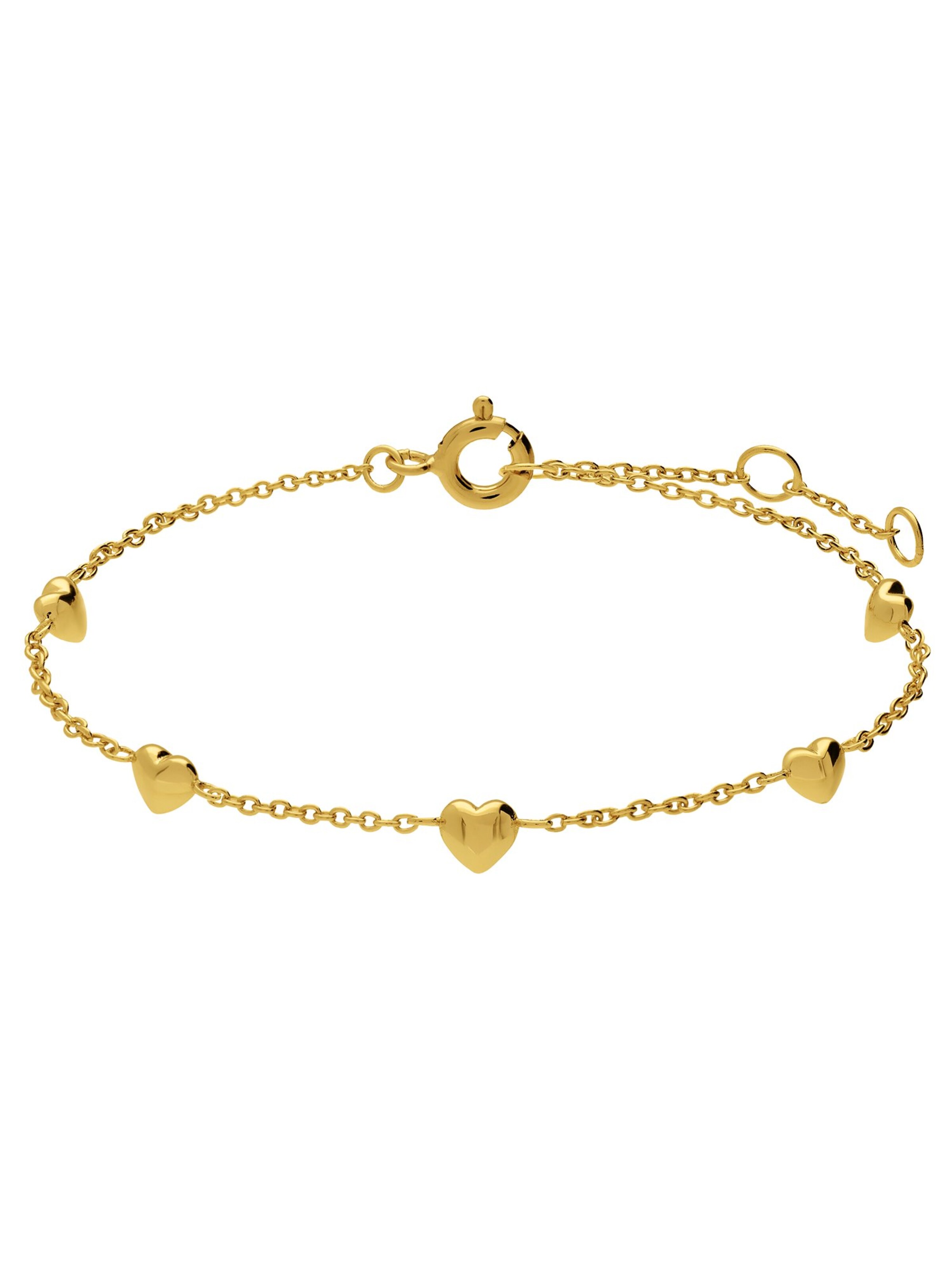 Lucardi Armband 'Minimalistisch' in Gold: Vorderseite