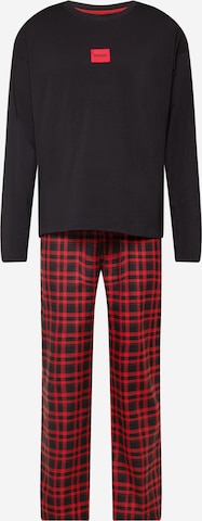 HUGO RedDuga pidžama - crvena boja: prednji dio