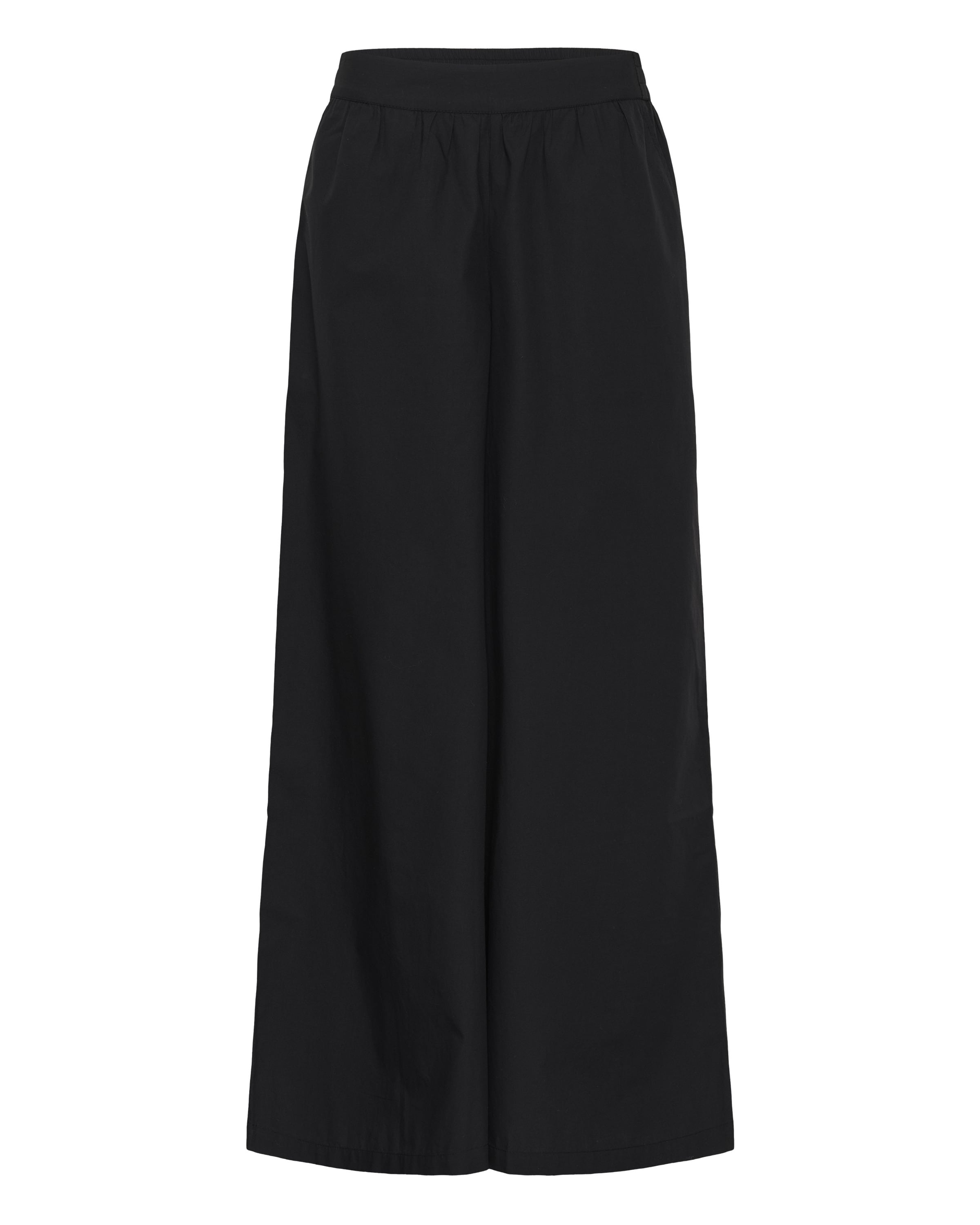 CULTURE Wide Leg Hose 'Jila Olena' in Schwarz: Vorderseite