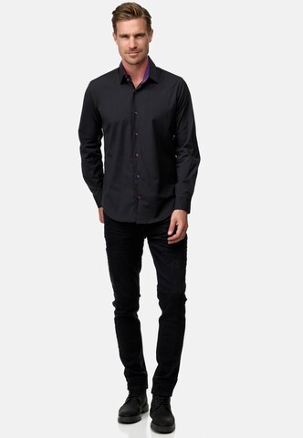 Rusty Neal Slim fit Overhemd in Zwart