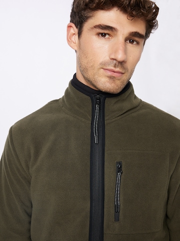 BLEND Fleece jacket in Green