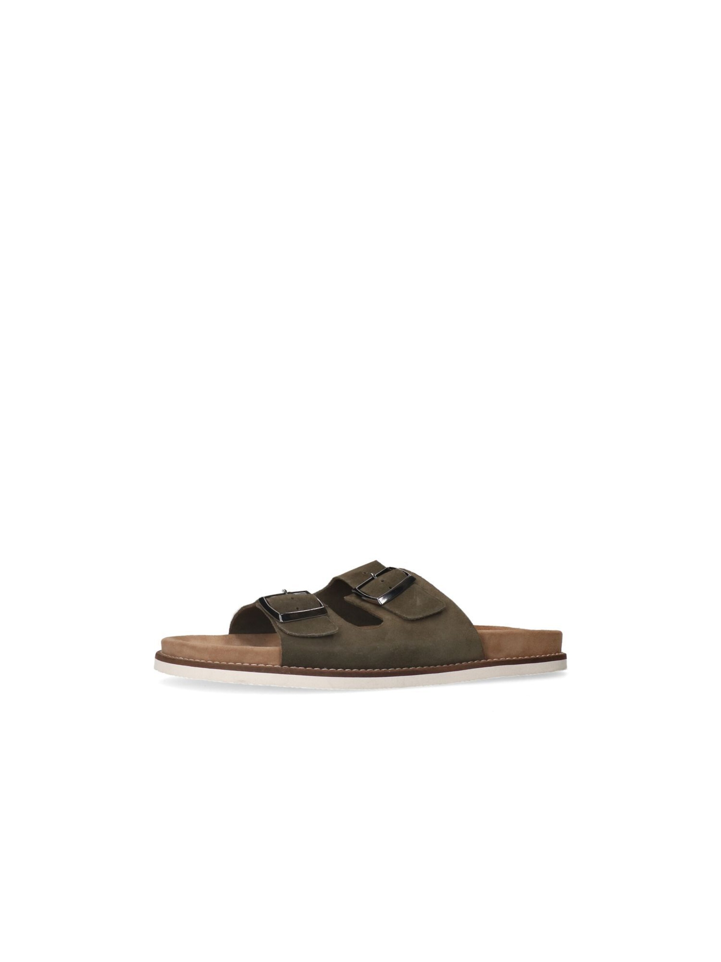 MANFIELD Mules in Green: front